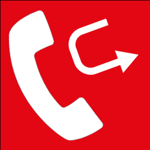 effexx icon diversion | Roter Hintergrund und ein weißes Telefon 